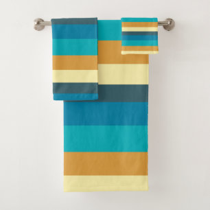 Or. Bandes bleues et turquoise