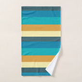 Or. Bandes bleues et turquoise (Serviette à main)