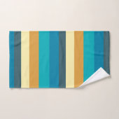 Or. Bandes bleues et turquoise (Serviette à main)
