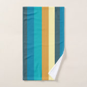 Or. Bandes bleues et turquoise (Serviette à main)