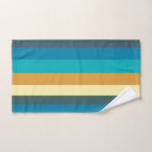 Or. Bandes bleues et turquoise (Serviette à main)