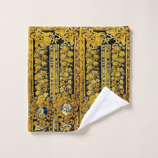 Or baroque et noir (Gant de toilette)