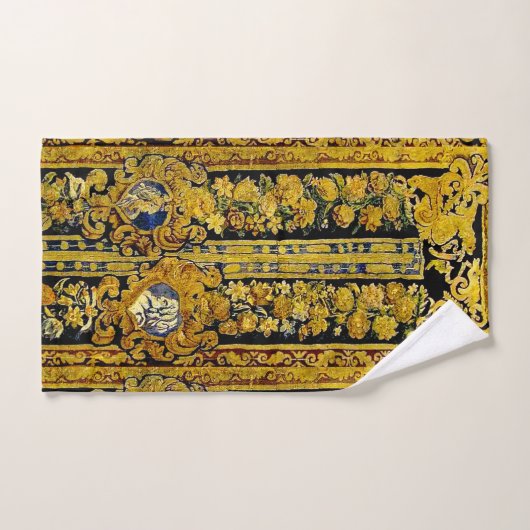 Or baroque et noir (Serviette à main)
