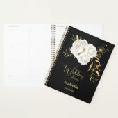 or blanc floral noir mariage (Devant avec enveloppe)