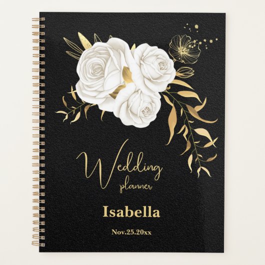 or blanc floral noir mariage (Devant)