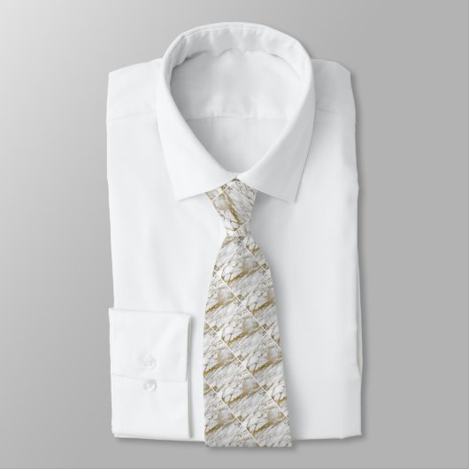 OR BLANC MARBÉ CRAVATE OCÉAN ABSTRAIT (Attaché)