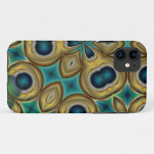 or bleu abstrait et coque iphone turquoise (Dos (Horizontal))