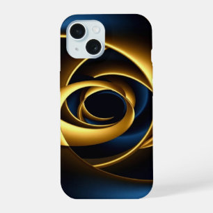 or bleu spirale abstrait motif vortex luxe ge