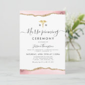 or blush agate Nurse pinning cérémonie Invitation (Debout devant)