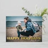 OR BOLD moderne Joyeux vacances Photo (Debout devant)