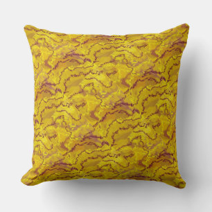 Or, bordeaux, lavande, jaune, ocher Coussin