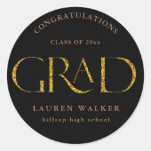 or brillant élégant script diplôme Sticker (Devant)