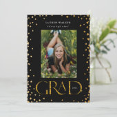 or brillant élégant script faire-part diplômé (Debout devant)