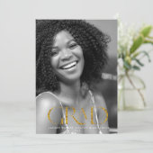 or brillant élégant script faire-part diplômé (Debout devant)