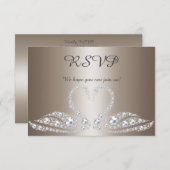 Or bronze diamant swan tout événement réponse rsvp (Devant / Derrière)