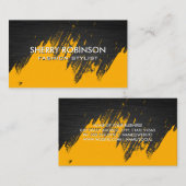 Or brossé | Carte de visite métallique foncé (Devant / Derrière)