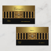 Or carte de visite sur bande noire or (Devant / Derrière)