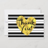 Or, cartes rayées noires et blanches de Merci (Dos)