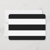 Or chic | Carte RSVP Gras Bande Noire (Dos)