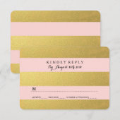 OR CHIC | CARTES RSVP ROSES (Devant / Derrière)