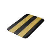 Or chic et tapis de bain rayé noir (Angle)