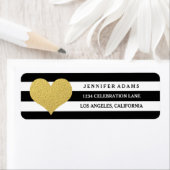 Or chic | Étiquettes d'adresse de retour en bande (En situation)