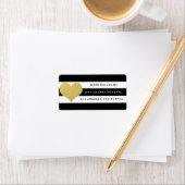 Or chic | Étiquettes de adresse de bande noire (En situation)