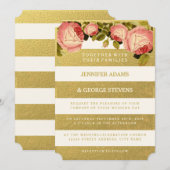 OR CHIC | FAIRE-PART DE MARIAGE rose (Devant / Derrière)