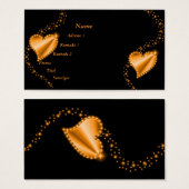 or, coeur arc-en-ciel jaune avec étoiles sur noir (Devant & derrière)