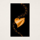 or, coeur arc-en-ciel jaune avec étoiles sur noir (Dos)