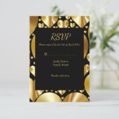 or coeurs rsvp carte de réponse mariage (Debout devant)