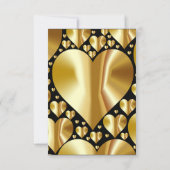 or coeurs rsvp carte de réponse mariage (Dos)