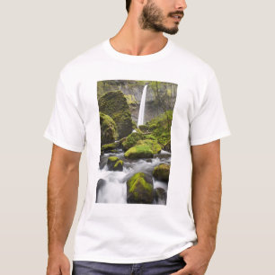 OR, Columbia River Gorge, Elowah Falls en T-shirt