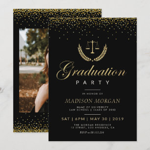 or confetti Law école grand-fête invitation