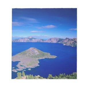 OR, Crater Lake NP, Wizard Island en krater Notitieblok