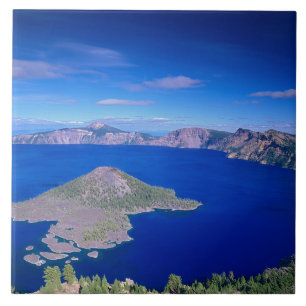 OR, Crater Lake NP, Wizard Island en krater Tegeltje