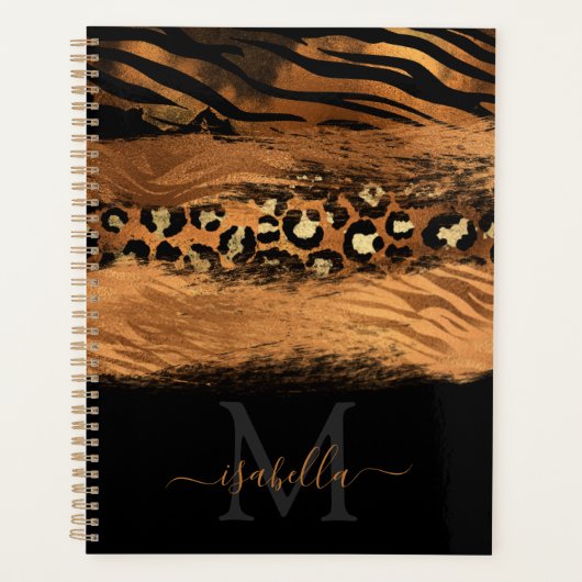 Or cuivré noir avec monogramme en écriture (Devant)