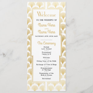 Or d'art déco des années 1920 de programme de