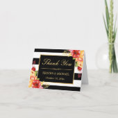 Or d'automne Jaune Rouge Rayures Florales Merci (Devant)