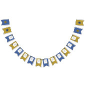 Or de bleu de bannière de mois de fête (Tout)