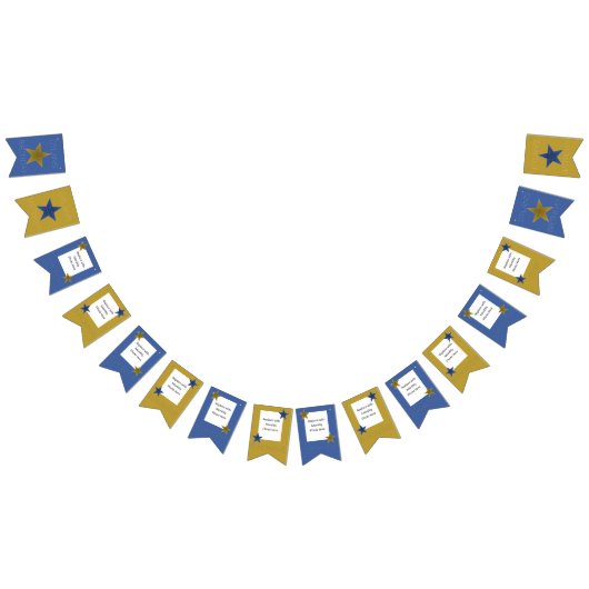 Or de bleu de bannière de mois de fête (Tout)