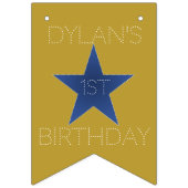 Or de bleu de bannière de mois de fête (Deuxième drapeau)