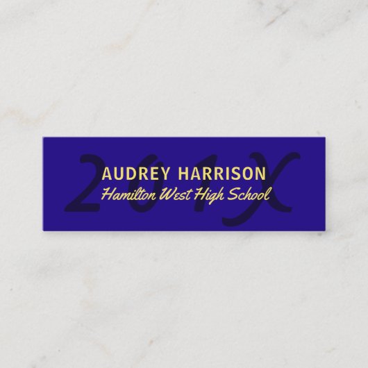 Or de bleu d'insertion de dernière année de carte (Devant)