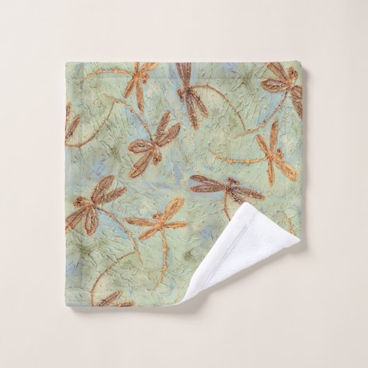 Or de danse de libellule (Gant de toilette)