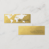 Or | de faux de la carte | du monde élégant (Devant / Derrière)