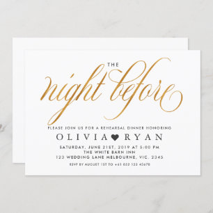 Or de Faux la nuit avant invitation