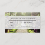 Or de noir de carte de visite de photographie (Dos)