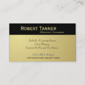 Or de noir de monogramme de carte de visite de (Dos)