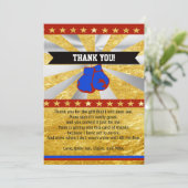 Or de note de carte de remerciements de baby (Debout devant)