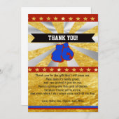 Or de note de carte de remerciements de baby (Devant / Derrière)